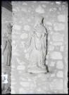Statue de Saint-Aubin de l'église Saint-Aubin de Ménesqueville (Eure).