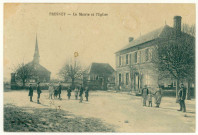 Fresney. La Mairie et l'Eglise.