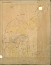 Gravigny. Tableau d'assemblage _ du Plan Parcellaire de la Commune de Gravigny _ Canton de Evreux (nord) - Evreux - Eure. _ Terminé sur le Terrain le 20 Novembre 1840 , sous l'administration de M. de Monicault, Préfet _ sous la Direction de M. Garnier, Directeur des Contributions directes _ M. Le Fébure, Géomètre en Chef. _ Par M. Lenglet, Géomètre de 1re classe.