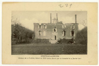 Epreville-en-Lieuvin. Château de la Fortière, datant du XIIIe siècle, détruit par un incendie le 24 janvier 1911.