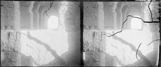 Ruines et vestiges de temple romain.