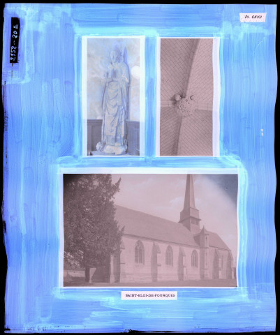 "Églises rurales du département de l'Eure" du chanoine Bonnenfant tome II, planche CVII Saint-Éloi-de-Fourques (Eure).