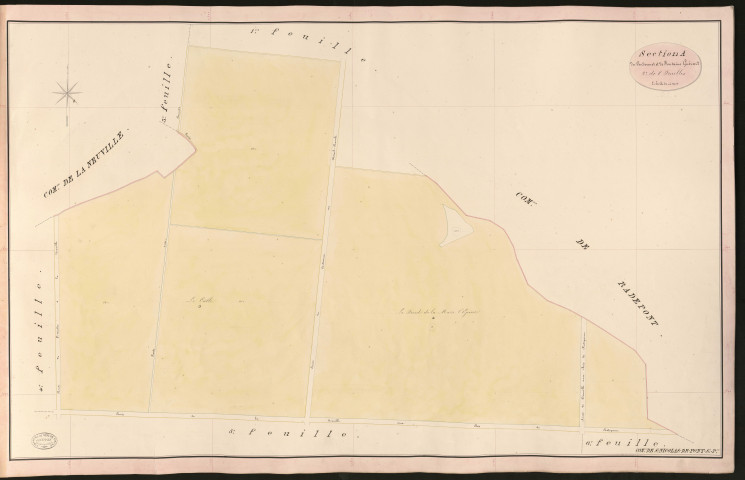 Saint-Nicolas-de-Pont-Saint-Pierre. Section A _ du Cardonnet et de Fontaine Guérard _ 2e de 8 Feuilles