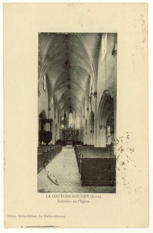 Couture-Boussey (La). Intérieur de l'Eglise.