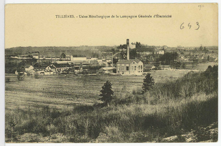 Tillières-sur-Avre. Usine Métallurgique de la Compagnie Générale d'Electricité.