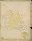 Houetteville. Tableau d'assemblage _ du Plan Parcellaire de la Commune d'Houetteville _ Canton de Neubourg - Louviers - Eure. _ Terminé sur le Terrain le 20 Décembre 1845, sous l'administration de M. Petit de Bantel, Préfet _ M. Goubé, Maire _ et sous la Direction de M. Violas de Martigny, Directeur des Contributions directes _ M. Le Fébure, Géomètre en Chef. _ Par M. Piedevant, Géomètre de 1re classe.