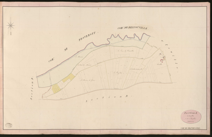 Chauvincourt. Section A _ de Neuville _ 1re de 2 Feuilles