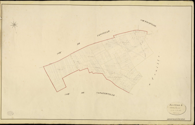 Amfreville-sur-Iton. Section A _ de la Mare hermier _ 1re de 2 Feuilles