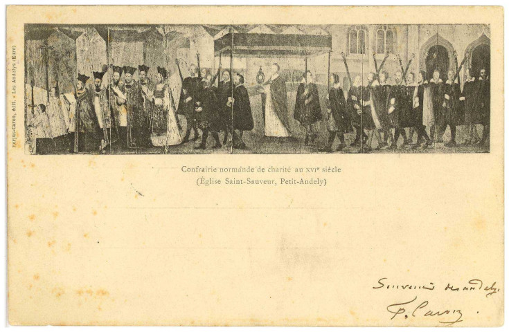 Andelys (Les). Confrairie normande de charité au XVIe siècle (Eglise Saint-Sauveur, Petit-Andely).