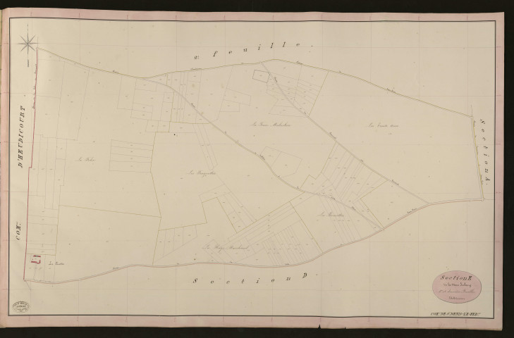 Saint-Denis-le-Ferment. Section E _ de la Mare Imbourg _ 3e et dernière Feuille