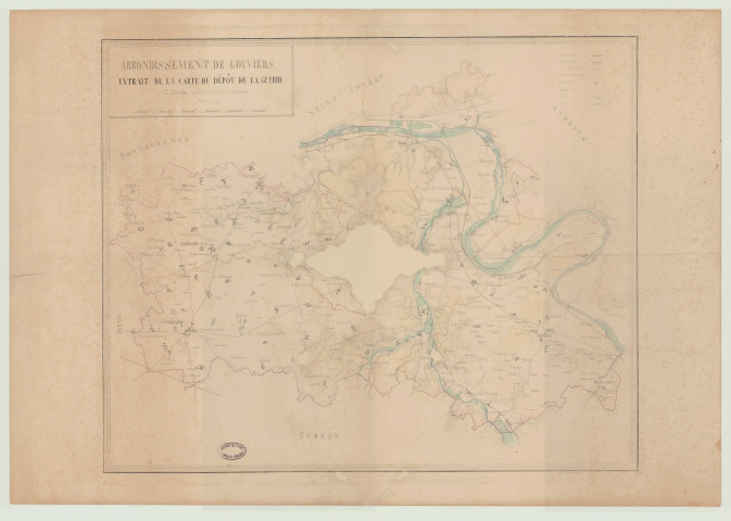 Arrondissement de Louviers, extrait de la carte du dépôt de la guerre
