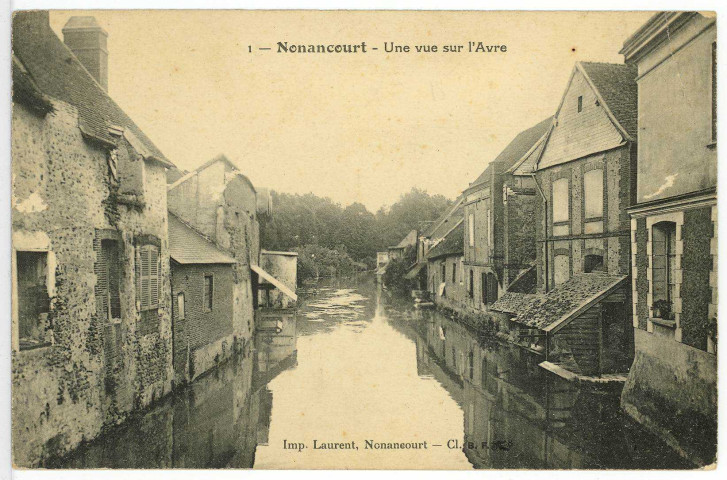 Nonancourt. Une Vue sur l'Avre.
