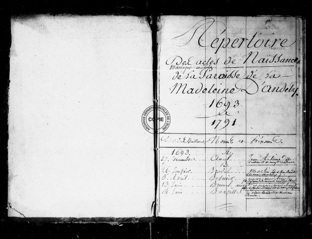 BMS (1604-1791)