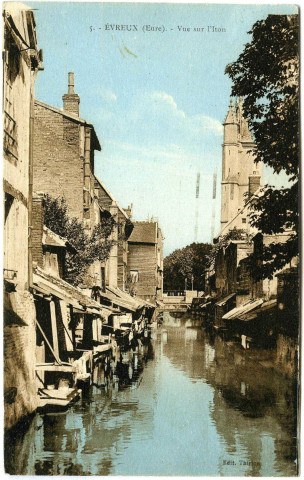 Evreux-Ville. Vue sur L'Iton.
