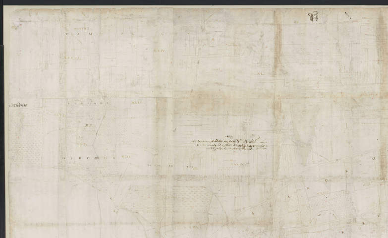 Menneval - 1- "Plan visuel ou croquis de Maneval". * 2- "Plan visuel de la partie de la paroisse de Manneval … seigneurie et prévosté de Bouffey". *