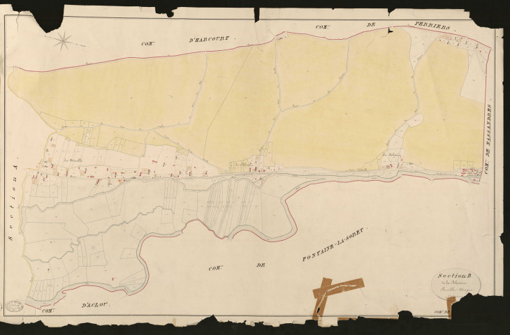 Valleville. Section B _ de la Béhotière _ Feuille Unique