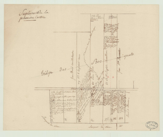 Notre-Dame-de-L'Isle - Vingt trois plans de Notre-Dame-de-l'Isle en supplément à l'atlas. * Plans parcellaires (extrait de E 158)