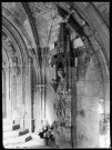 Statue de la Vierge et l'enfant de l'abbaye Notre-Dame de Fontenelle de Saint-Wandrille-Rançon (Seine-Maritime).