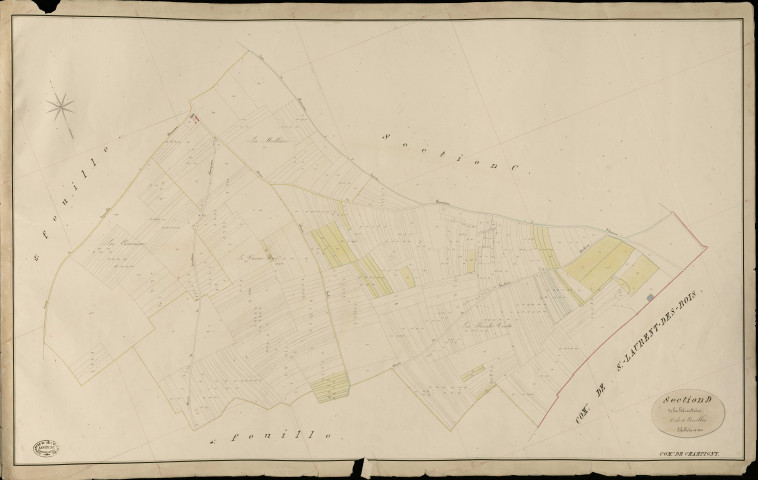 Champigny-la-Futelaye. Section D _ de la héroudière _ 3e de 4 Feuilles