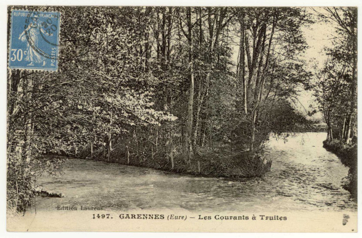 Garennes-sur-Eure. Les courants à Truites.