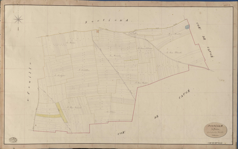 Neuville-près-Claville. Section B _ du Routoir _ 2e et dernière Feuille