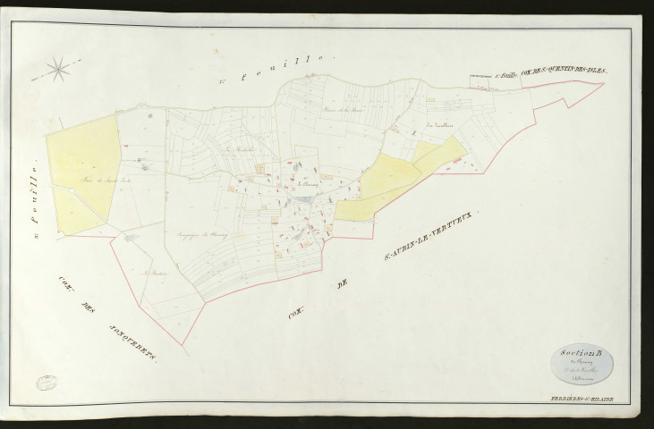 Ferrières-Saint-Hilaire. Section B _ du Chesnay _ 2ème de 3 feuilles _ Echelle de 1 à 2500