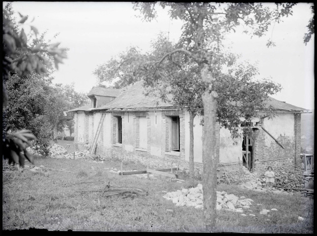 Chantier d'agrandissement de l'école de Rosay-sur-Lieure (Eure).