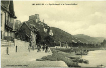 Andelys (Les). Le quai Grimoult et le Château Gaillard.