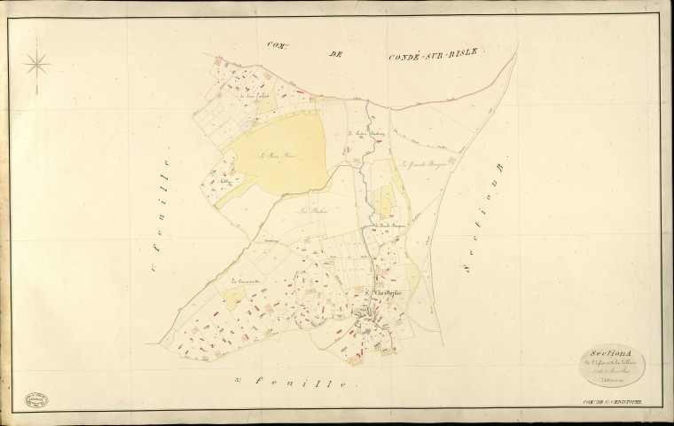 Saint-Christophe-sur-Condé. Section A _ de l'Eglise et de la Tillaie _ 2e de 3 Feuilles