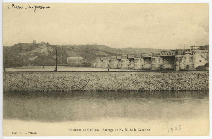 Saint-Pierre-la-Garenne. Barrage de Notre-Dame de la Garenne (Eure).