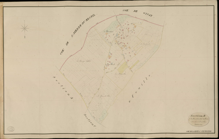 Haye-Saint-Sylvestre (La). Section B _ de la Rénoudière et de Latellerie _ 1re de 2 Feuilles