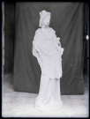 Statue de Vierge à l'enfant en calcaire, dite Vierge de Lisors, de l'église Saint-Martin de Lisors (Eure, France).