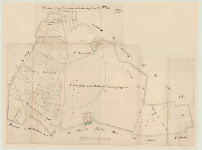 Villez-Sous-Bailleul - Cartes de la paroisse de Sainct-Phillebert-de-Villées. *