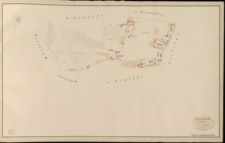 Saint-Pierre-d'Autils. Section F _ de l'Eglise _ 3e de 4 Feuilles