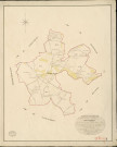 Honguemare. Tableau d'assemblage _ du Plan Parcellaire de la Commune de Honguemare _ Canton de Routot - Pontaudemer - Eure. _ Terminé sur le Terrain le 30 décembre 1826 , sous l'administration de M.Le Vicomte Raymond Delaitre, Préfet _ M. Leprestre, Maire _ sous la Direction de M.Hurtrelle, Directeur des Contributions directes _ M. Hautier, Géomètre en Chef. _ Par M. Roger, Géomètre de 1re classe.
