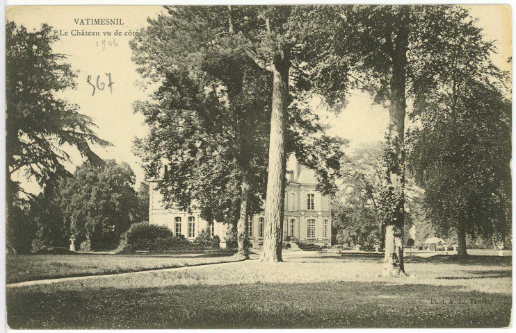 Sainte-Marie-de-Vatimesnil. Le Château vu de côté.