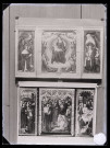 Triptyques du Maître de Moulins représentant la Vierge et la résurrection de Lazare.