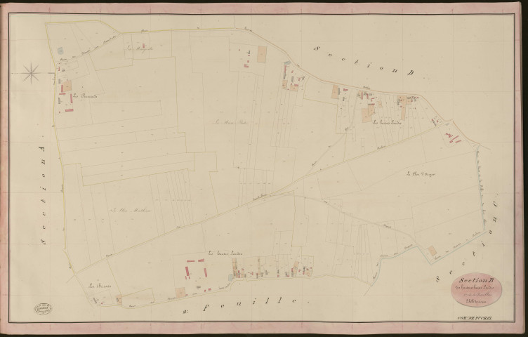 Puchay. Section B _ des hautes et basses Landes _ 1re de 4 Feuilles