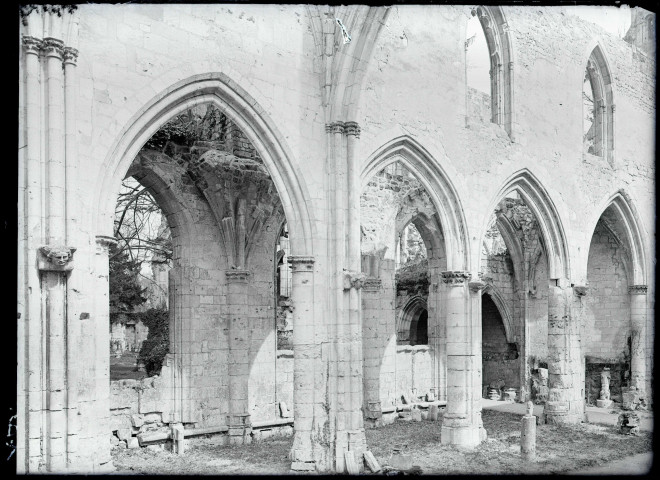 Ruines et vestiges de l'abbaye de Jumièges (Seine-Maritime).