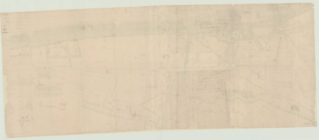 Saint-Etienne-du-Vauvray - "Plan et figure de la terre appelée La Quarantaine...". *