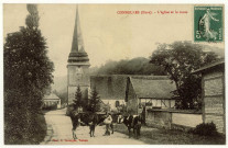 Connelles. L'Eglise et la route.