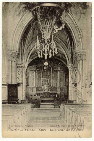 Forêt-la-Folie. Intérieur de l'Eglise.