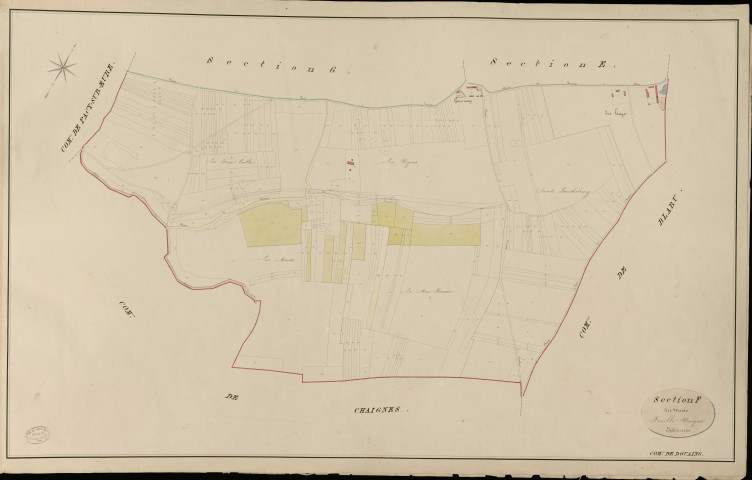 Douains. Section F _ des Monts _ Feuille Unique