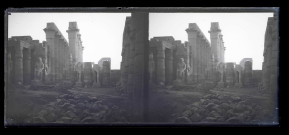 Vestiges du temple de Louxor (Égypte).