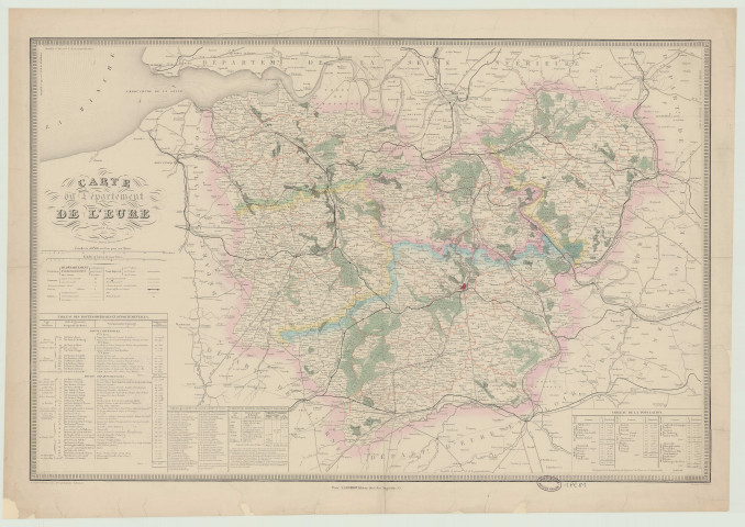 Carte du département de l'Eure