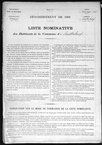 QUITTEBEUF 1931