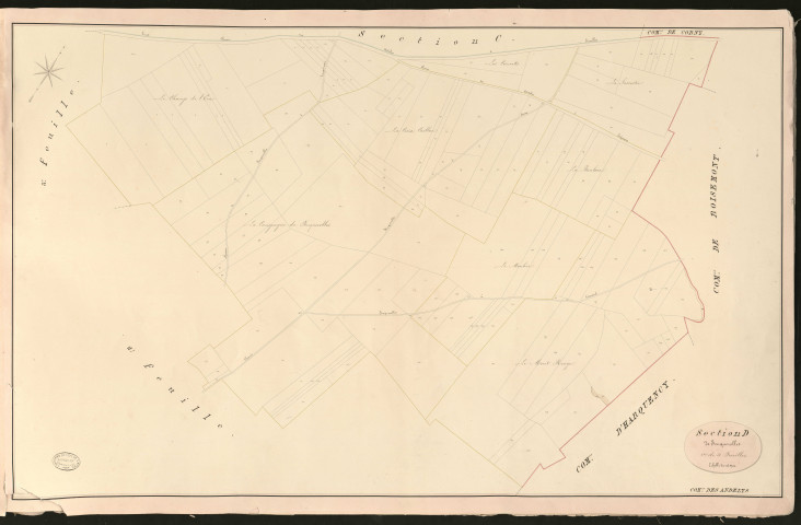 Andelys (Les). Section D _ de Feuquerolles _ 1re de 4 Feuilles