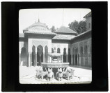 Palais de l'Alhambra à Grenade (Espagne), cour des lions.