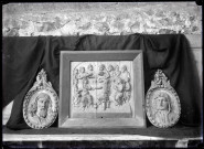 Bois sculpté représentant la Cène de l'église des Jonquerets-de-Livet (Eure).