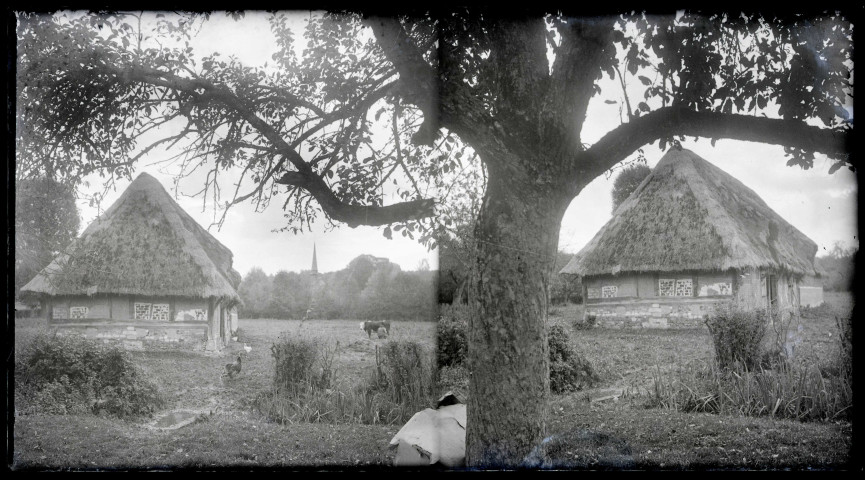Grange dans la campagne de Ménesqueville (Eure).